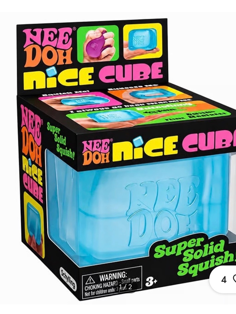 Viral NeeDoh RARE Nice Ice Cube Super Solid Squish - Mystery Galaxy Dumpling NWT